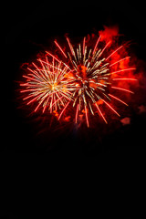 firework Abstract background,Fireworks light up the sky with dazzling display