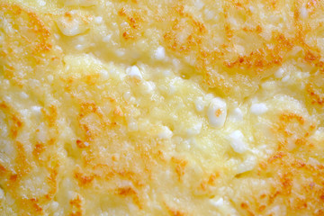 Cheesecakes are cooked in a frying pan