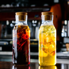 Organic Orange Citrus Craft Beer with a Garnish