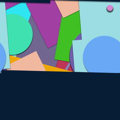 Flat material design - Creative vector trend seamless