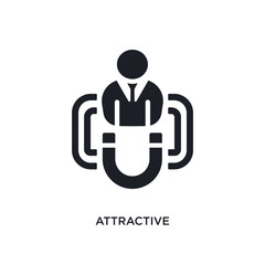 black attractive isolated vector icon. simple element illustration from startup concept vector icons. attractive editable logo symbol design on white background. can be use for web and mobile