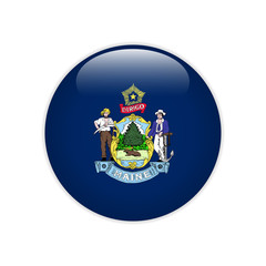 Flag Maine button