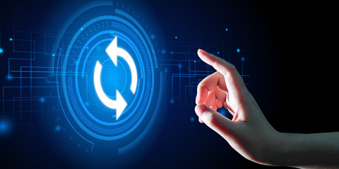 Update Software Computer Program Upgrade Business technology Internet Concept