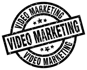 video marketing round grunge black stamp