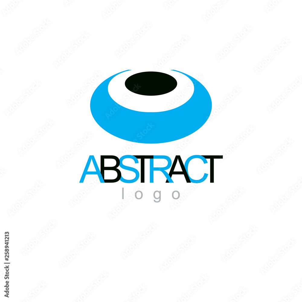 Poster vector abstract geometric shape best for use as corporate development symbol.
