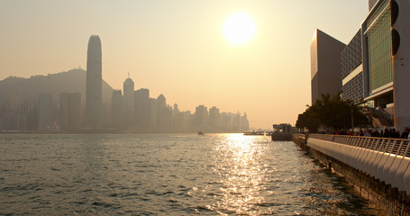Fototapeta premium Hong Kong harbor front