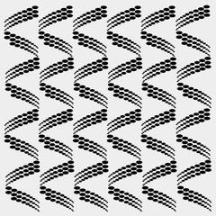 Zigzag oval shape graphic on isolated background