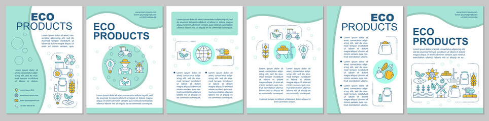 Eco products brochure template layout