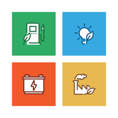 GREEN ENERGY LINE ICON SET