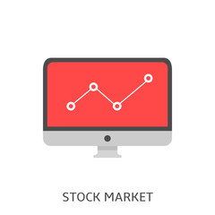 Stock market icon Vector