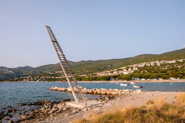 Fishing platform, named tunera in Croatia - obrazy, fototapety, plakaty