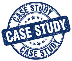 case study blue grunge round vintage rubber stamp