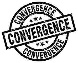 convergence round grunge black stamp