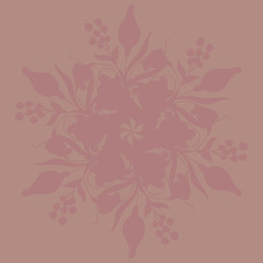 Beautiful pattern. Ornament. The imprint of a flower. Vector illustration.