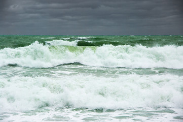 Stormy sea landscape
