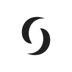 letter s motion circle geometric logo vector