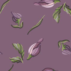 Flowers, spring, watercolor. Seamless pattern. Vector illustration.