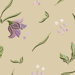 Flowers.Lovely seamless pattern. Vector illustration.