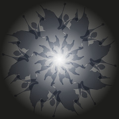 Beautiful pattern. The imprint of a flower. Vector illustration.