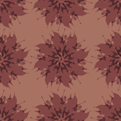 Beautiful seamless pattern.Flower imprint. Vector illustration.