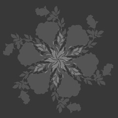 Beautiful pattern. The imprint of a flower. Vector illustration.