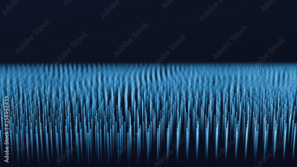 Poster 3d abstract digital technology background. futuristic sci-fi user interface concept with gradient do