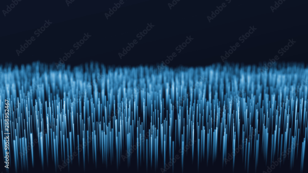 Poster 3d abstract digital technology background. futuristic sci-fi user interface concept with gradient do
