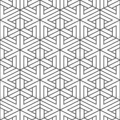 Vector seamless geometric pattern - decorative design. Abstract creative background. Linear volumetric texture
