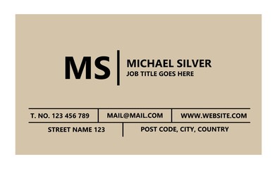 Minimalistic business card template set vector