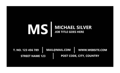 Minimalistic business card template set vector