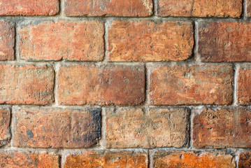 Rustic old brick wall texture background.