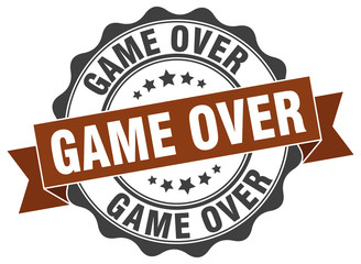 game over stamp. sign. seal