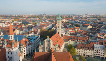 Naklejka na ściany i meble Aerial view of Munich, Germany
