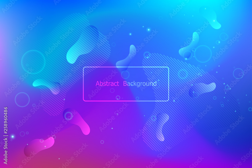 Wall mural colorful geometric background. fluid shapes composition. gradient mesh background in bright colors. 
