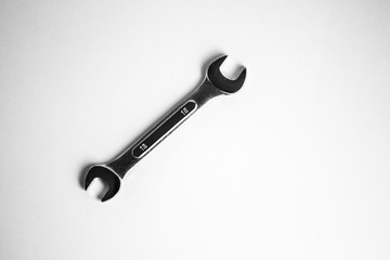 Wrench on white background
