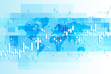 Business candle stick graph chart of stock market investment trading, Bullish point, Bearish point for business and financial concepts, reports and investment. Vector illustration