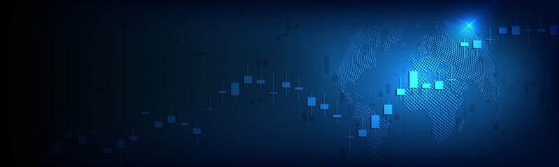 Business candle stick graph chart of stock market investment trading, Bullish point, Bearish point for business and financial concepts, reports and investment. Vector illustration