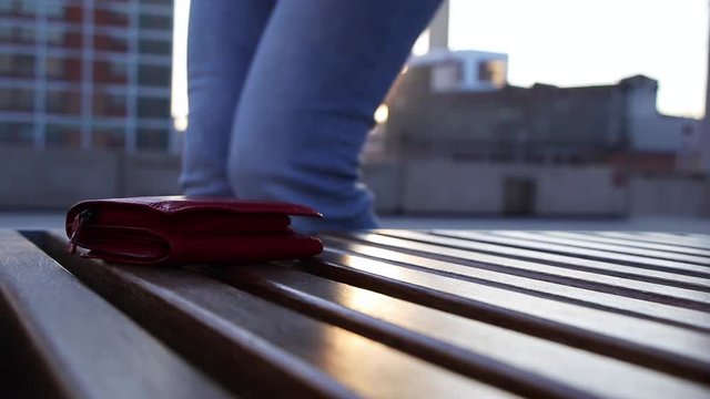 Woman found lost wallet on bench in city