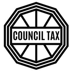 COUNCIL TAX stamp on white