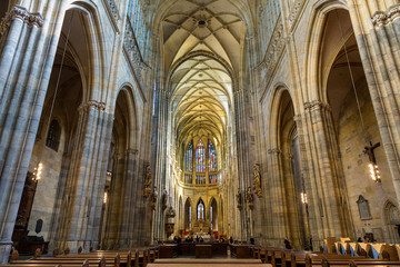 Fototapeta na wymiar Czech Republic, Prague, St. Vitus Cathedral