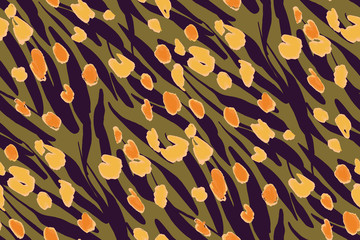 Animal texture seamless background pattern. Fashion print, textile design. Cute pattern. Vector.