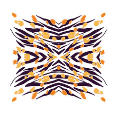 Obraz premium Animal print pattern isolated on white background. Card design template. Vector.