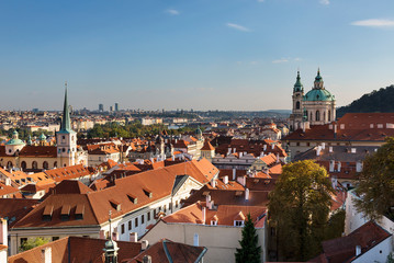 Fototapeta na wymiar Prague, Skyline, St. Nicholas Church, Old Town