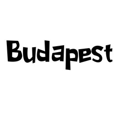 BUDAPEST stamp on white