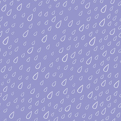 Violet vector seamless pattern with rain drops. Simple seasonal background.
