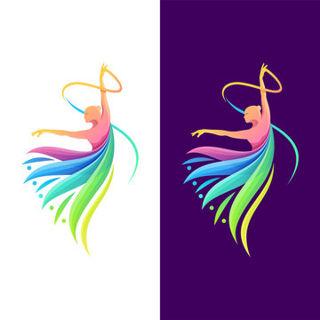 dancing color logo design