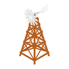 Isometric Water Aerating Windmill