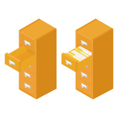 Obraz premium Filing cabinet drawer