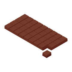 Isometric chocolate bar
