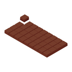 Isometric chocolate bar